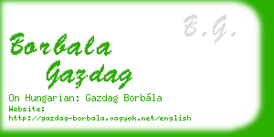 borbala gazdag business card